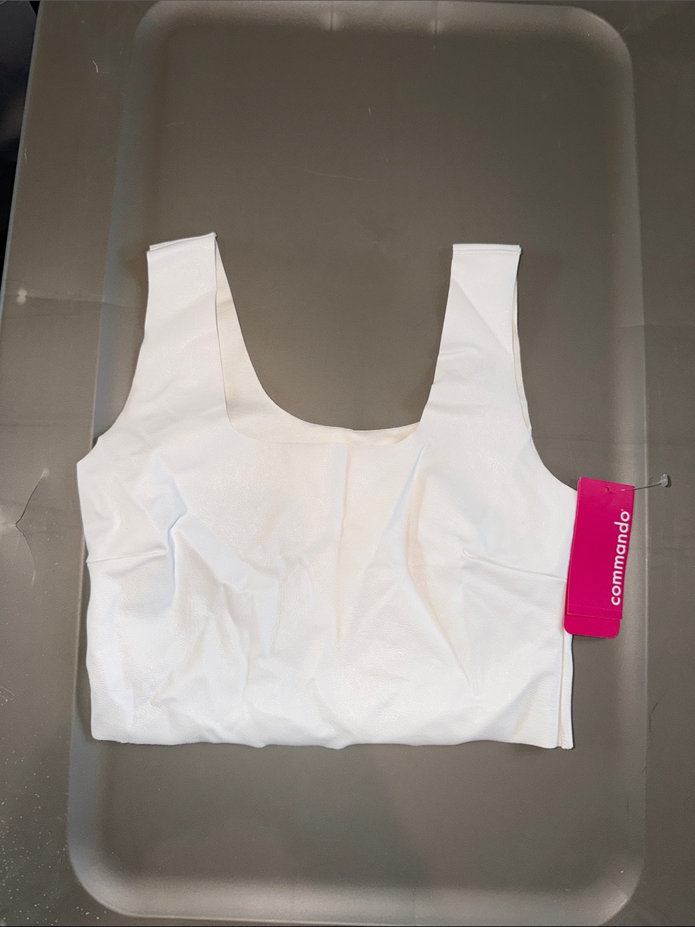Commando White Scoop Bralette Tank With Wide Straps